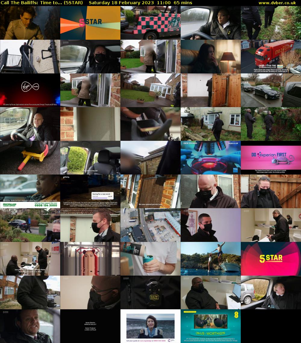 Call The Bailiffs: Time to... (5STAR) Saturday 18 February 2023 11:00 - 12:05