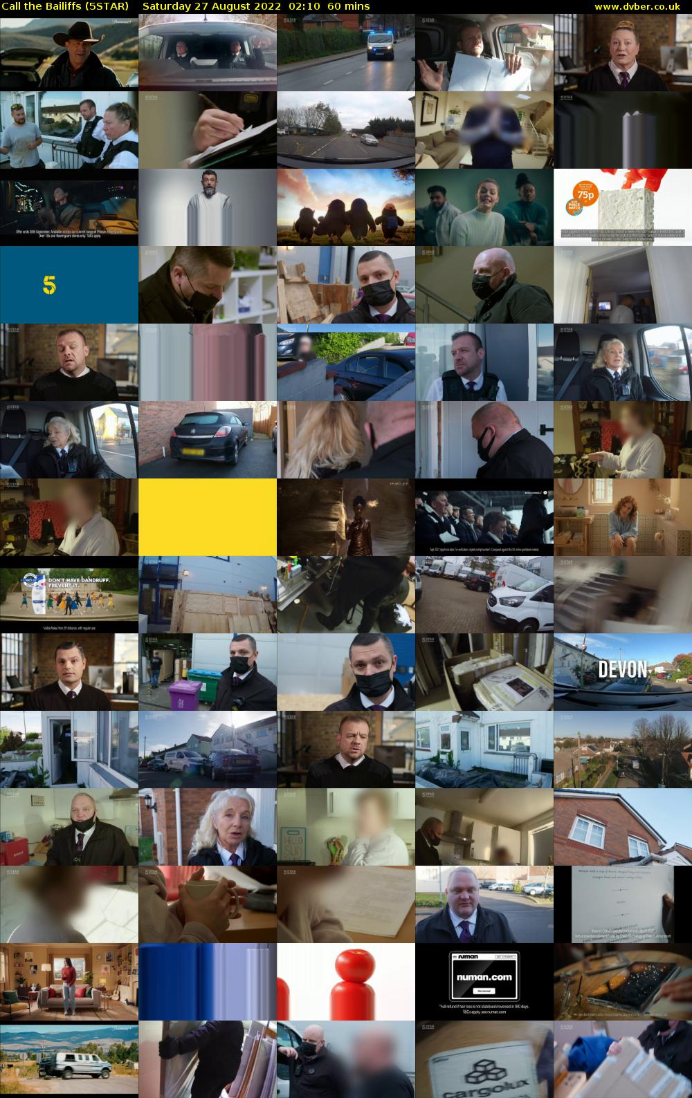 Call the Bailiffs (5STAR) Saturday 27 August 2022 02:10 - 03:10