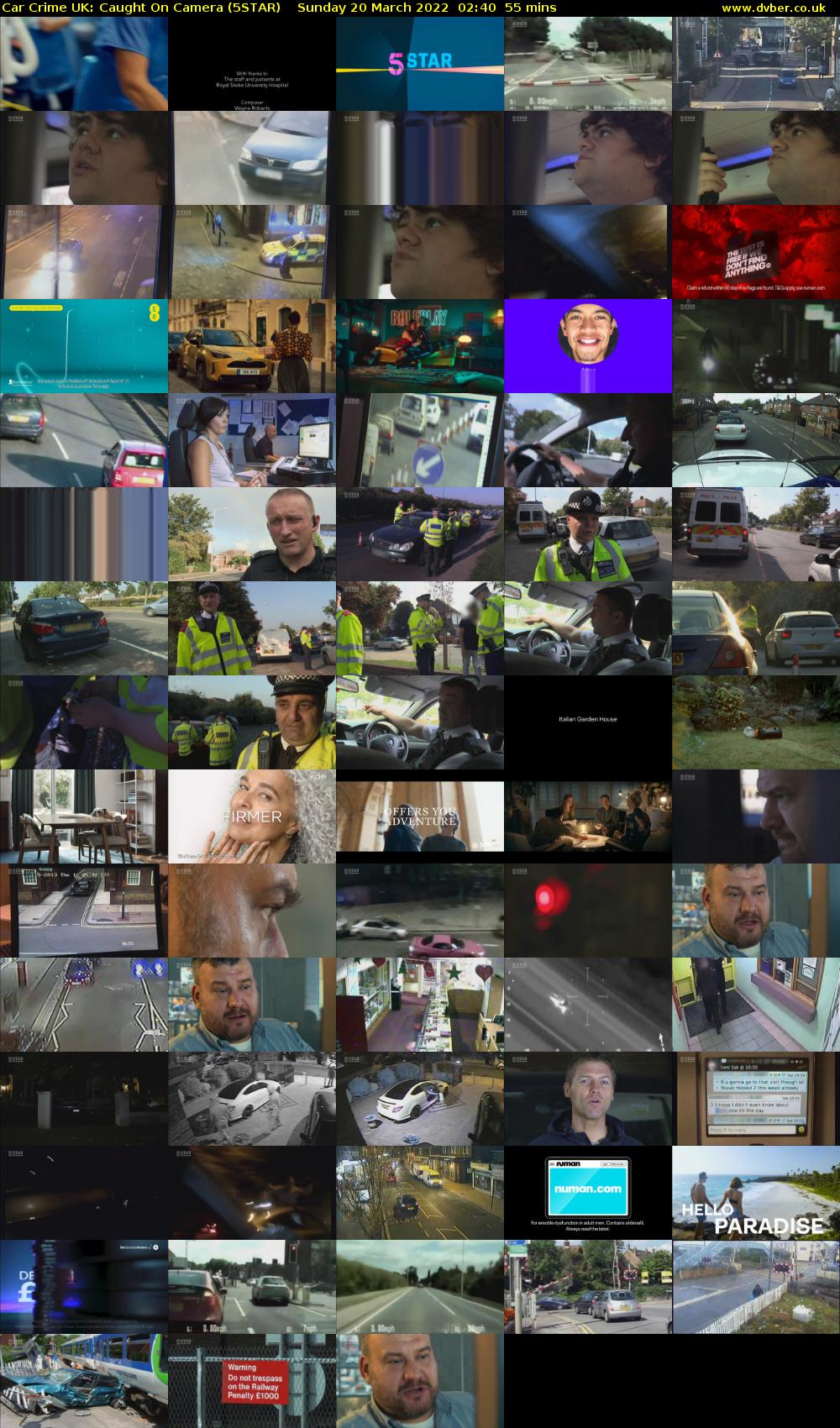 Car Crime UK: Caught On Camera (5STAR) Sunday 20 March 2022 02:40 - 03:35