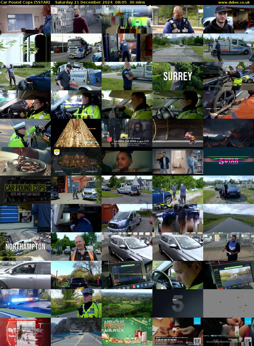 Car Pound Cops (5STAR) Saturday 21 December 2024 08:05 - 08:35