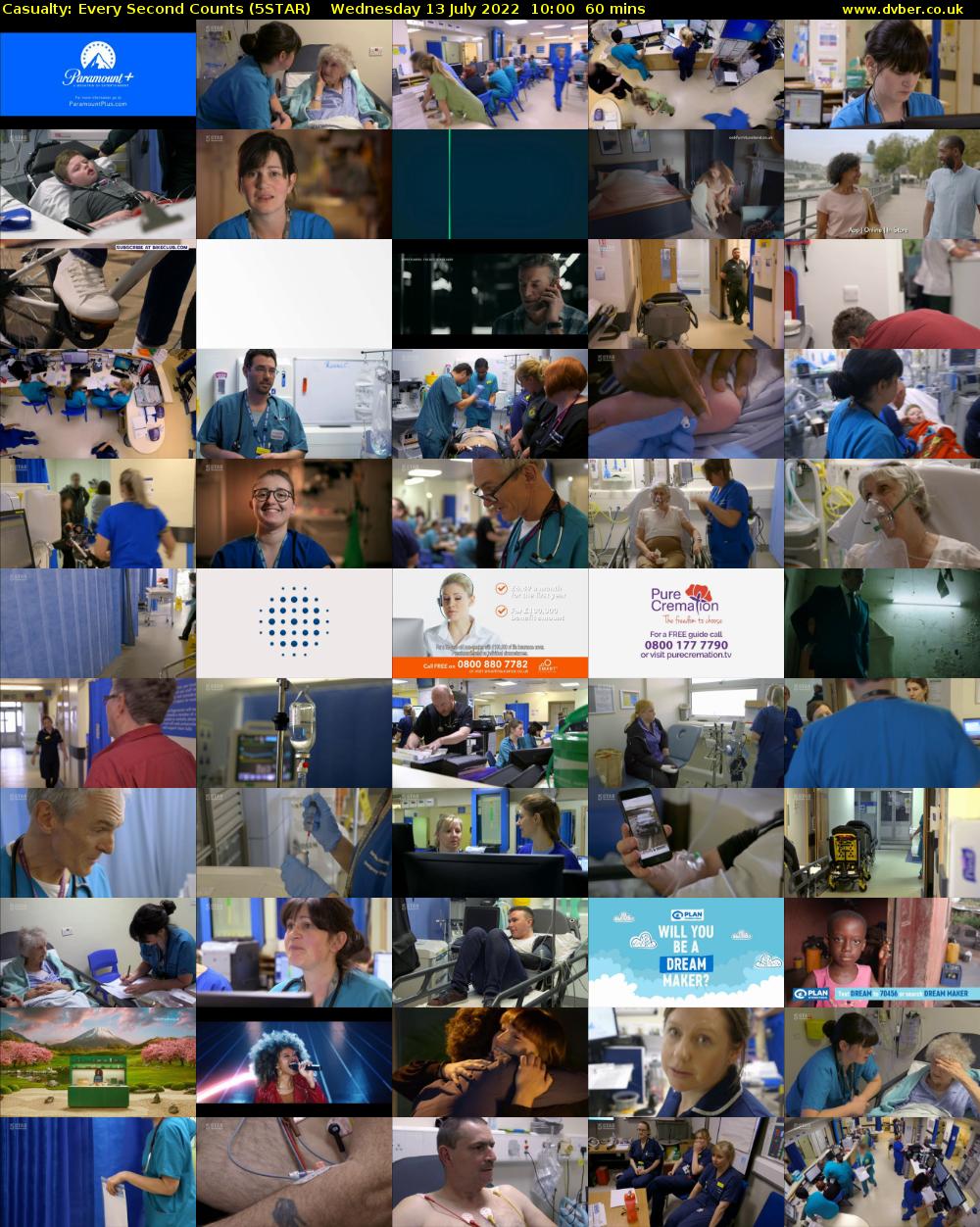 Casualty: Every Second Counts (5STAR) Wednesday 13 July 2022 10:00 - 11:00
