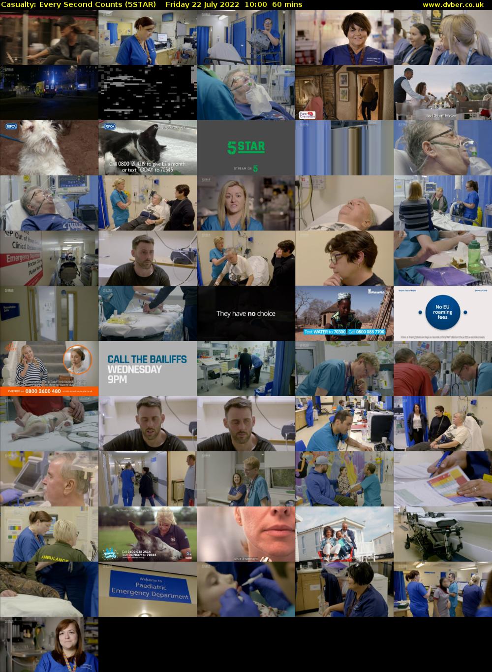 Casualty: Every Second Counts (5STAR) Friday 22 July 2022 10:00 - 11:00