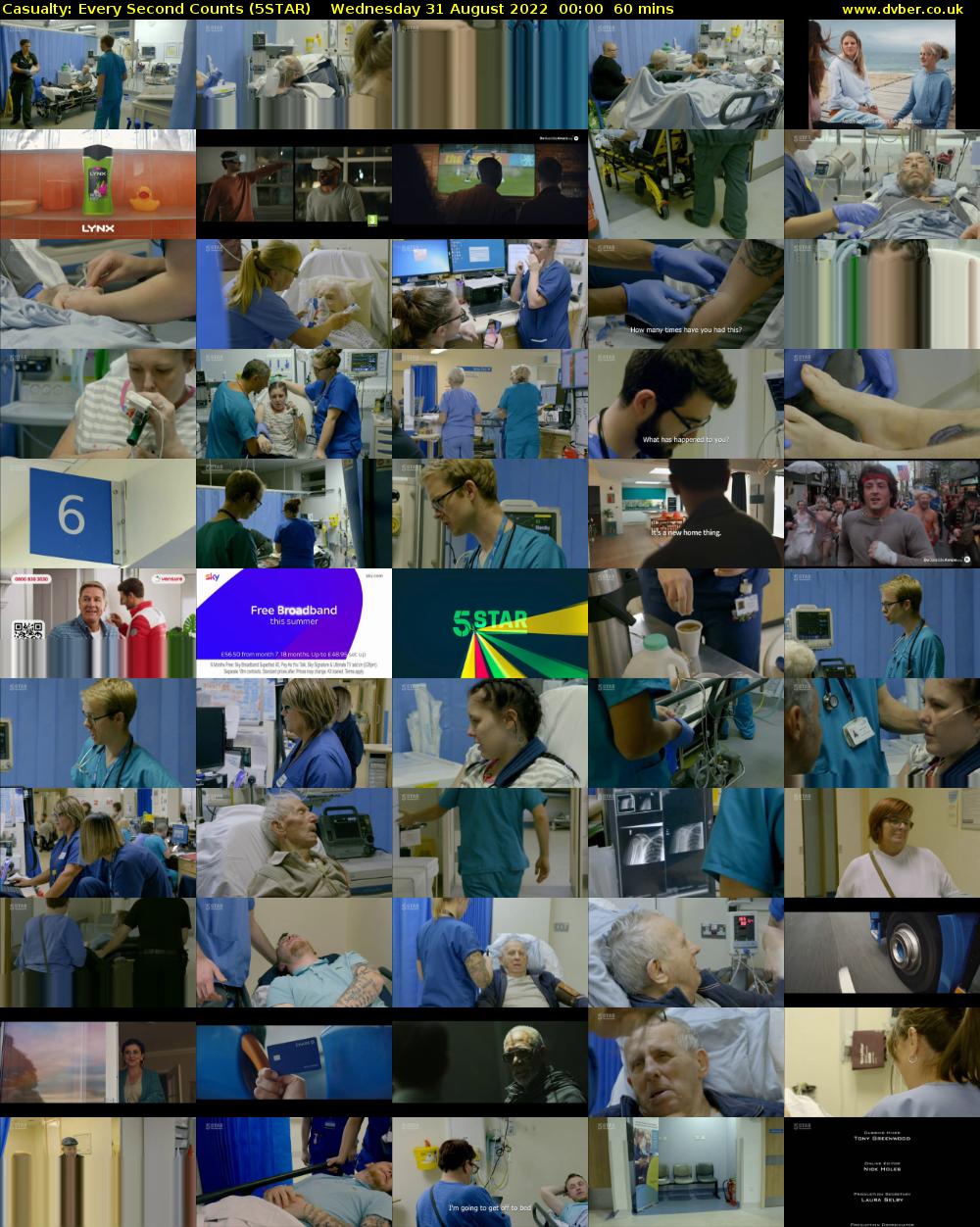 Casualty: Every Second Counts (5STAR) Wednesday 31 August 2022 00:00 - 01:00