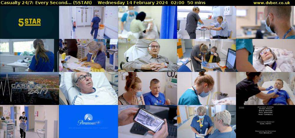 Casualty 24/7: Every Second... (5STAR) Wednesday 14 February 2024 02:00 - 02:50