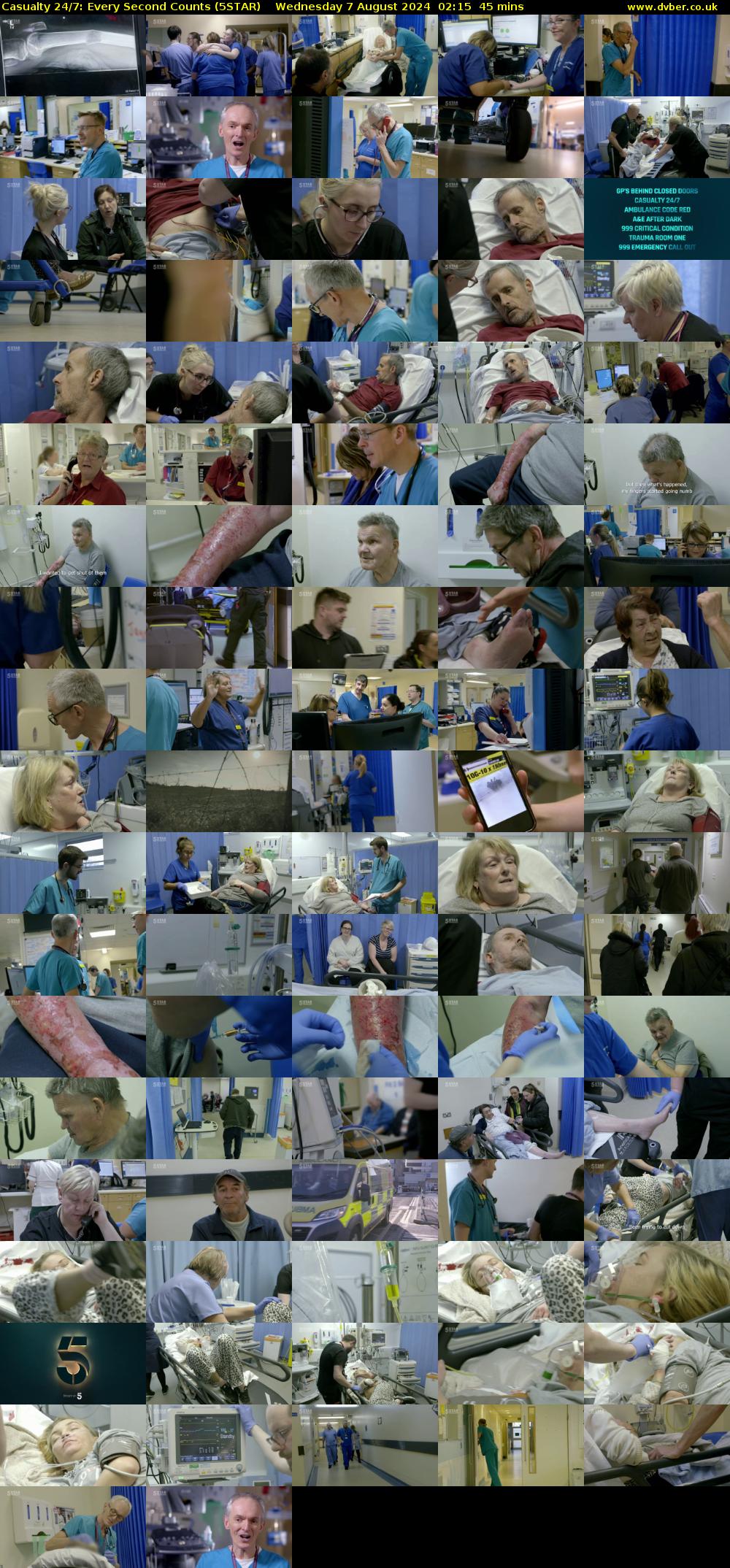 Casualty 24/7: Every Second Counts (5STAR) Wednesday 7 August 2024 02:15 - 03:00
