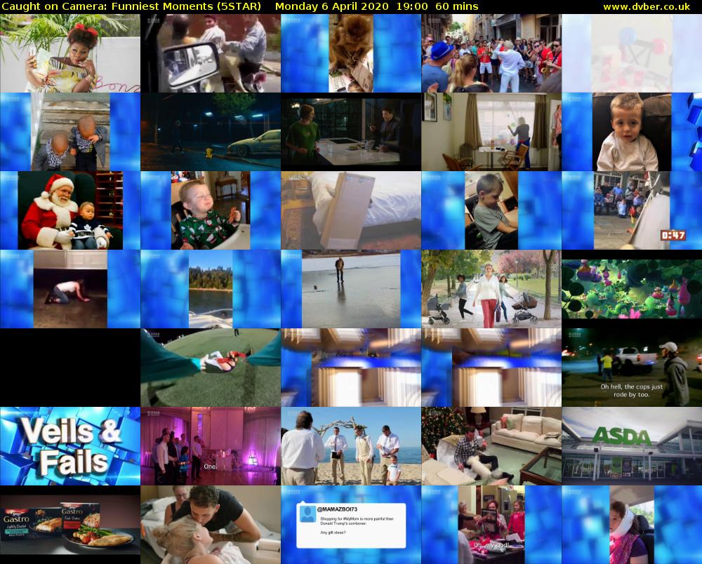 Caught on Camera: Funniest Moments (5STAR) Monday 6 April 2020 19:00 - 20:00