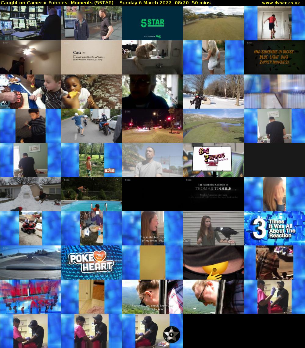 Caught on Camera: Funniest Moments (5STAR) Sunday 6 March 2022 08:20 - 09:10