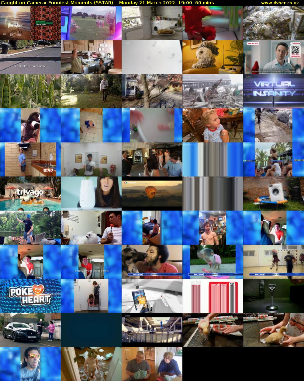 Caught on Camera: Funniest Moments (5STAR) Monday 21 March 2022 19:00 - 20:00