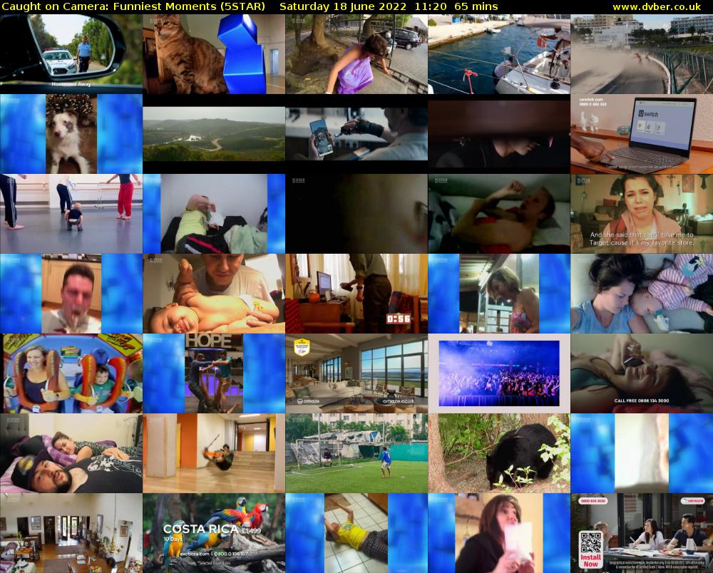 Caught on Camera: Funniest Moments (5STAR) Saturday 18 June 2022 11:20 - 12:25
