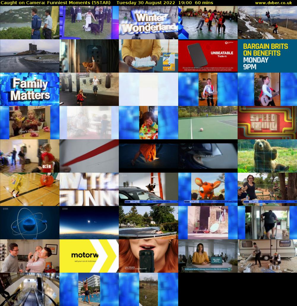 Caught on Camera: Funniest Moments (5STAR) Tuesday 30 August 2022 19:00 - 20:00