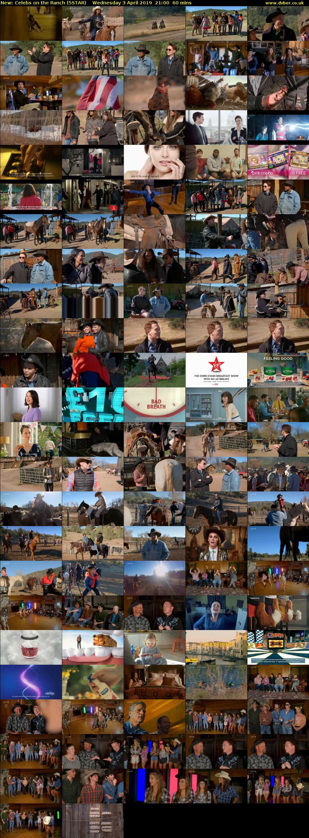 Celebs on the Ranch (5STAR) Wednesday 3 April 2019 21:00 - 22:00