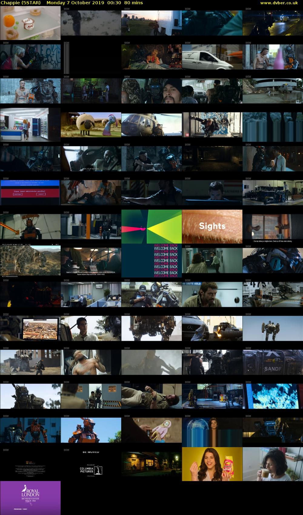 Chappie (5STAR) Monday 7 October 2019 00:30 - 01:50