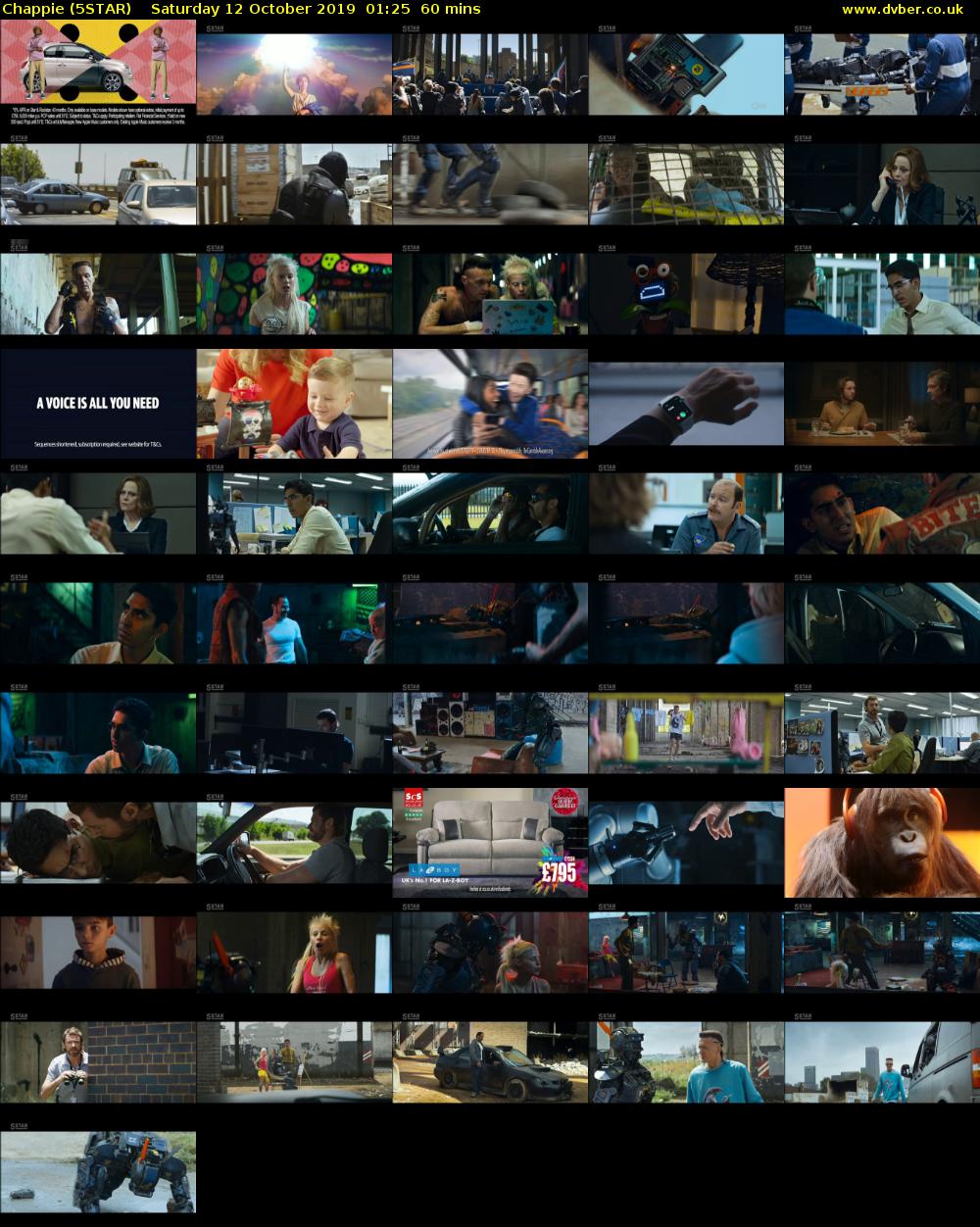 Chappie (5STAR) Saturday 12 October 2019 01:25 - 02:25