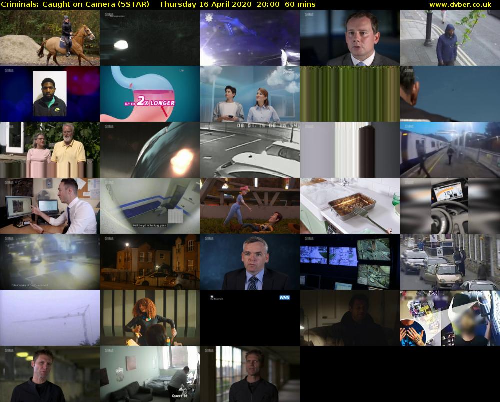 Criminals: Caught On Camera (5STAR) Thursday 16 April 2020 20:00 - 21:00