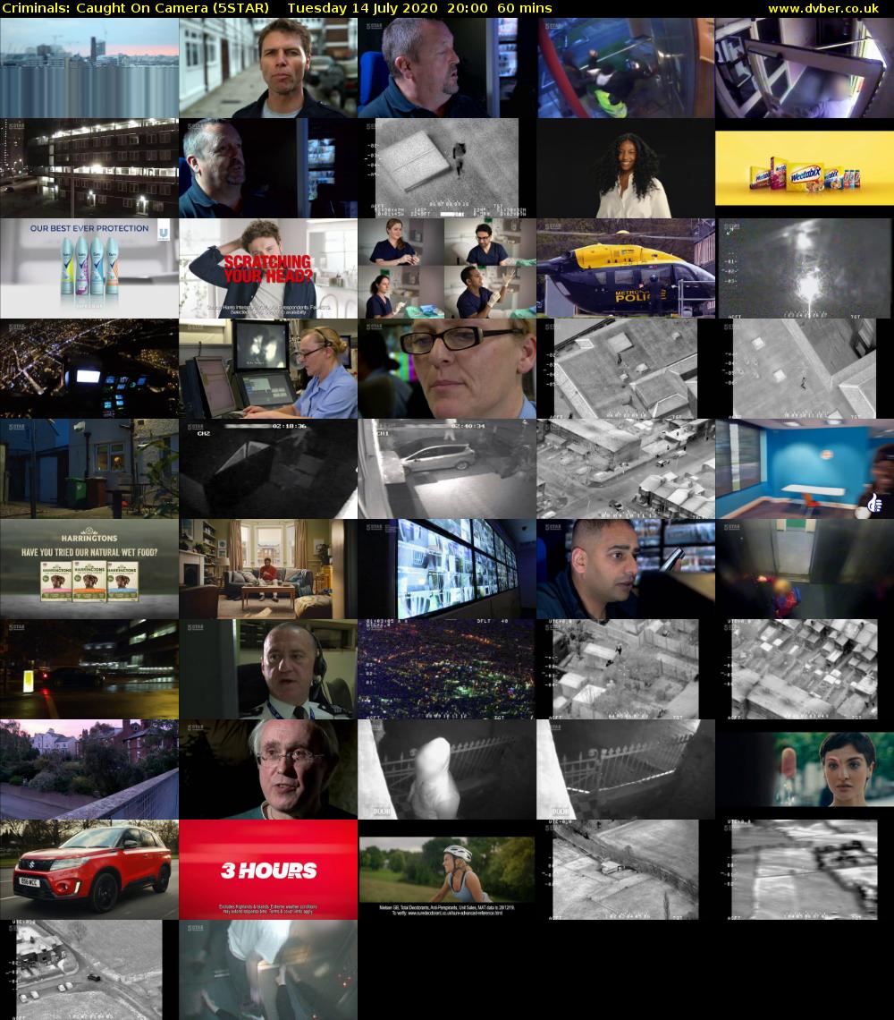 Criminals: Caught On Camera (5STAR) Tuesday 14 July 2020 20:00 - 21:00