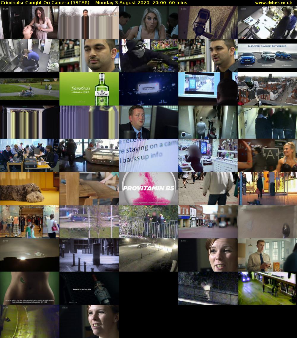 Criminals: Caught On Camera (5STAR) Monday 3 August 2020 20:00 - 21:00