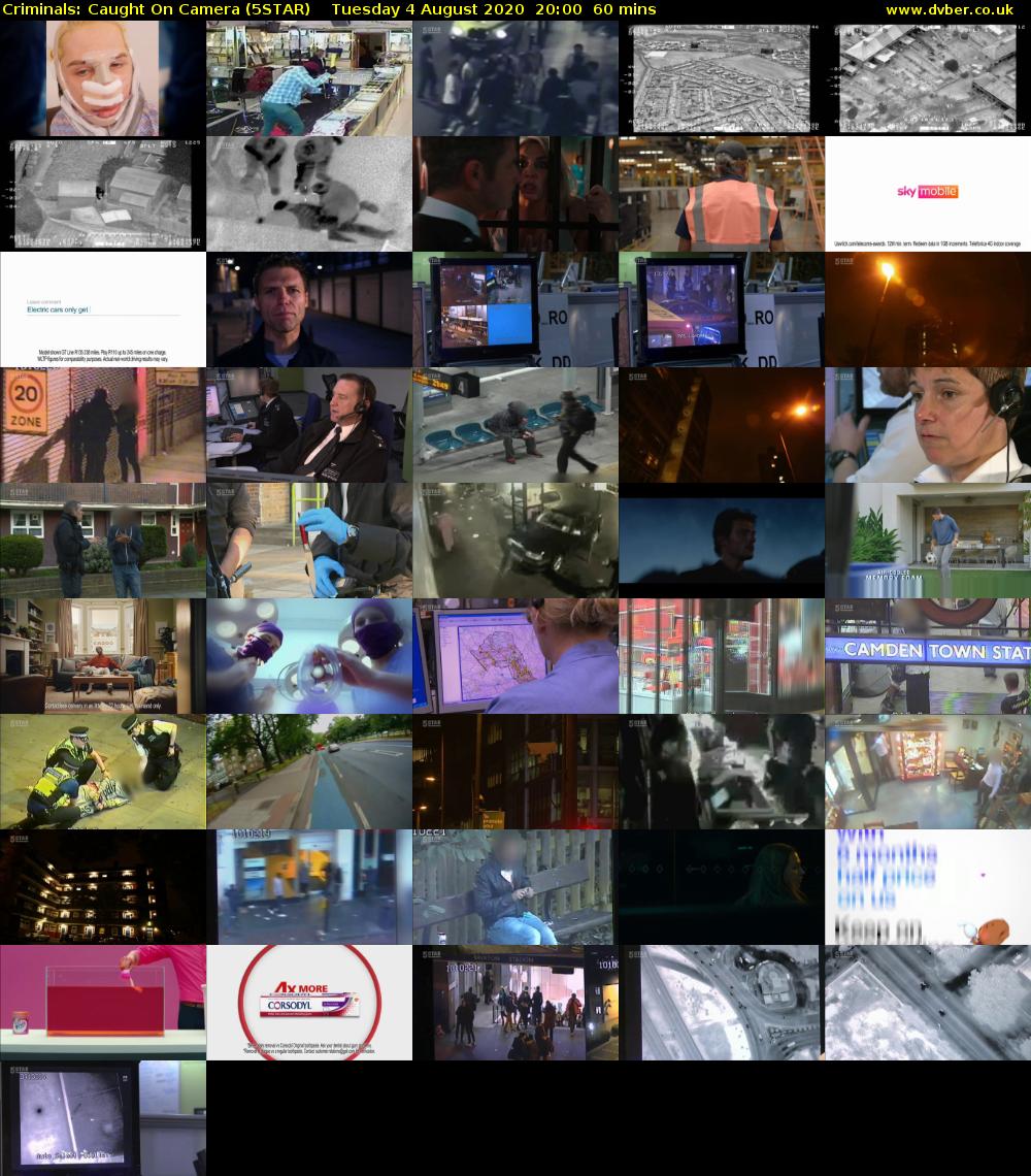 Criminals: Caught On Camera (5STAR) Tuesday 4 August 2020 20:00 - 21:00