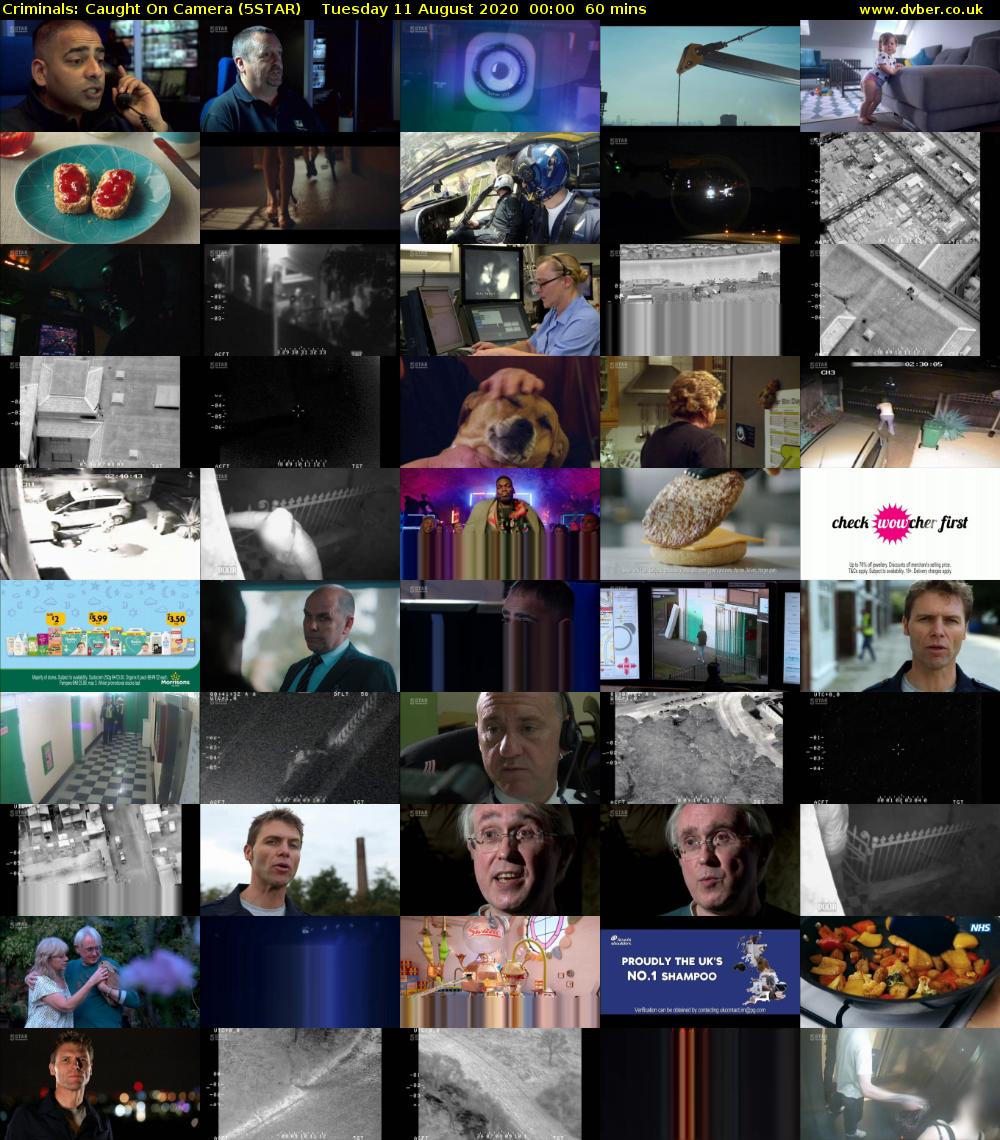 Criminals: Caught On Camera (5STAR) Tuesday 11 August 2020 00:00 - 01:00