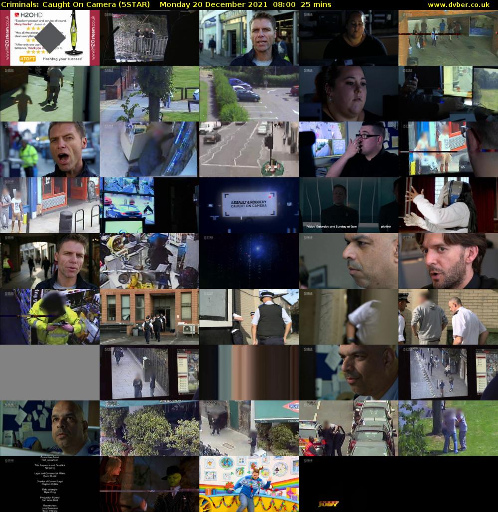 Criminals: Caught On Camera (5STAR) Monday 20 December 2021 08:00 - 08:25