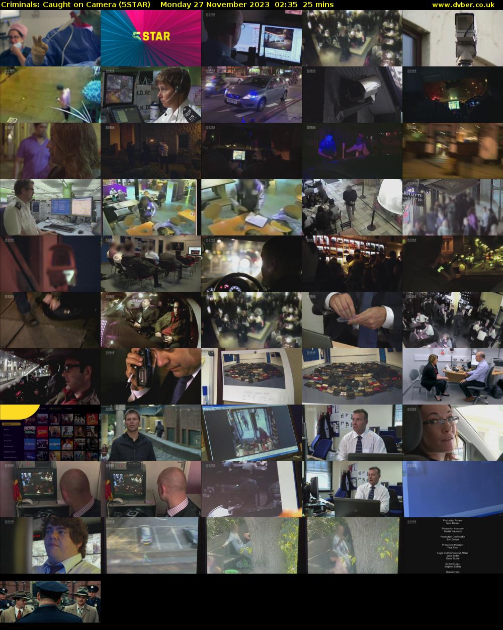 Criminals: Caught On Camera (5STAR) Monday 27 November 2023 02:35 - 03:00