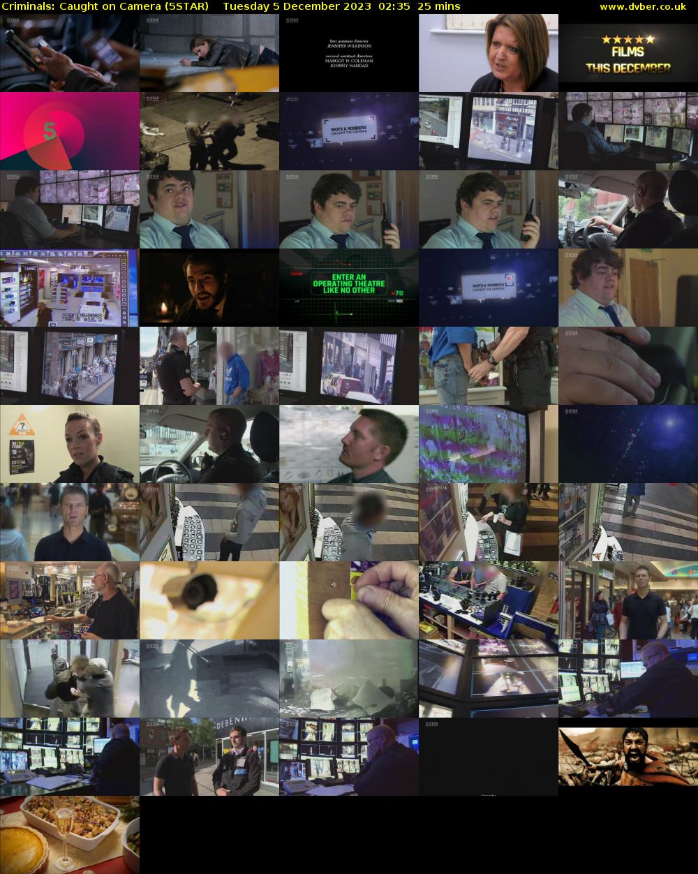 Criminals: Caught On Camera (5STAR) Tuesday 5 December 2023 02:35 - 03:00