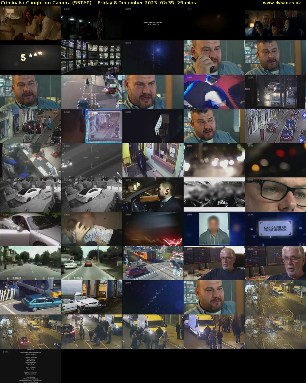 Criminals: Caught On Camera (5STAR) Friday 8 December 2023 02:35 - 03:00