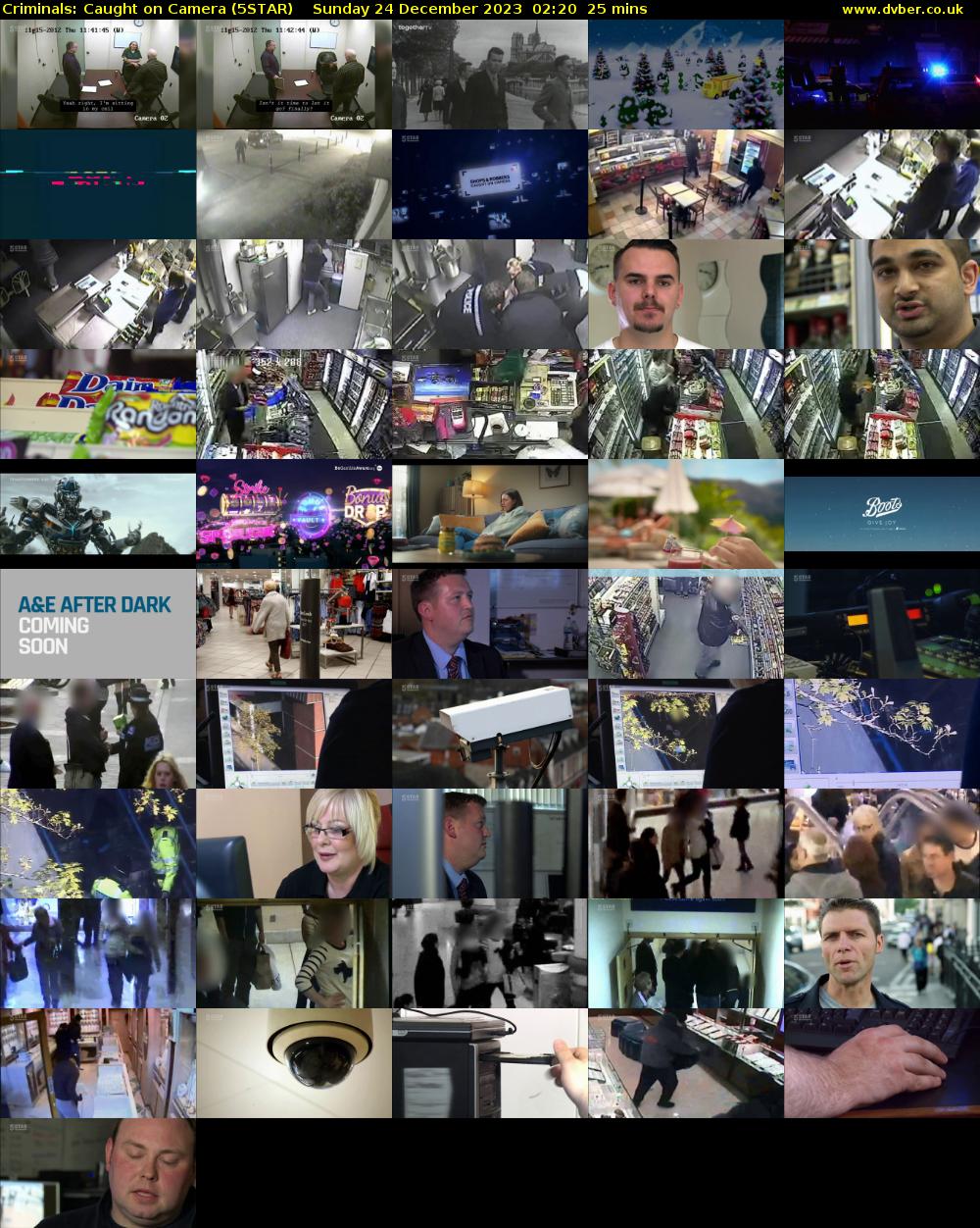 Criminals: Caught On Camera (5STAR) Sunday 24 December 2023 02:20 - 02:45