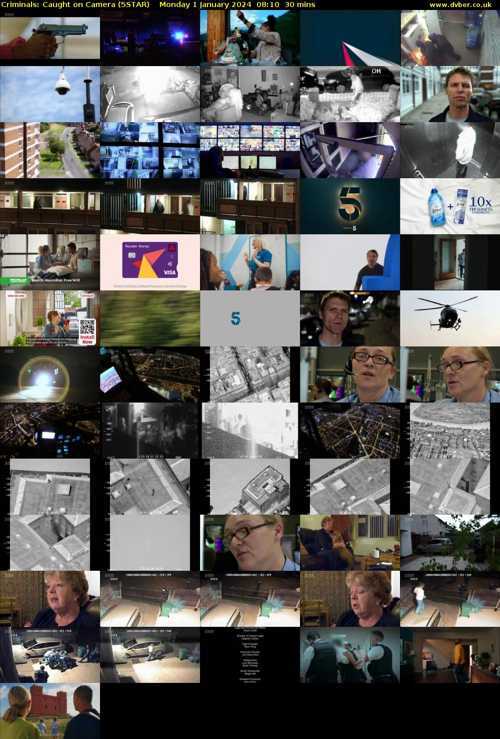 Criminals: Caught On Camera (5STAR) Monday 1 January 2024 08:10 - 08:40