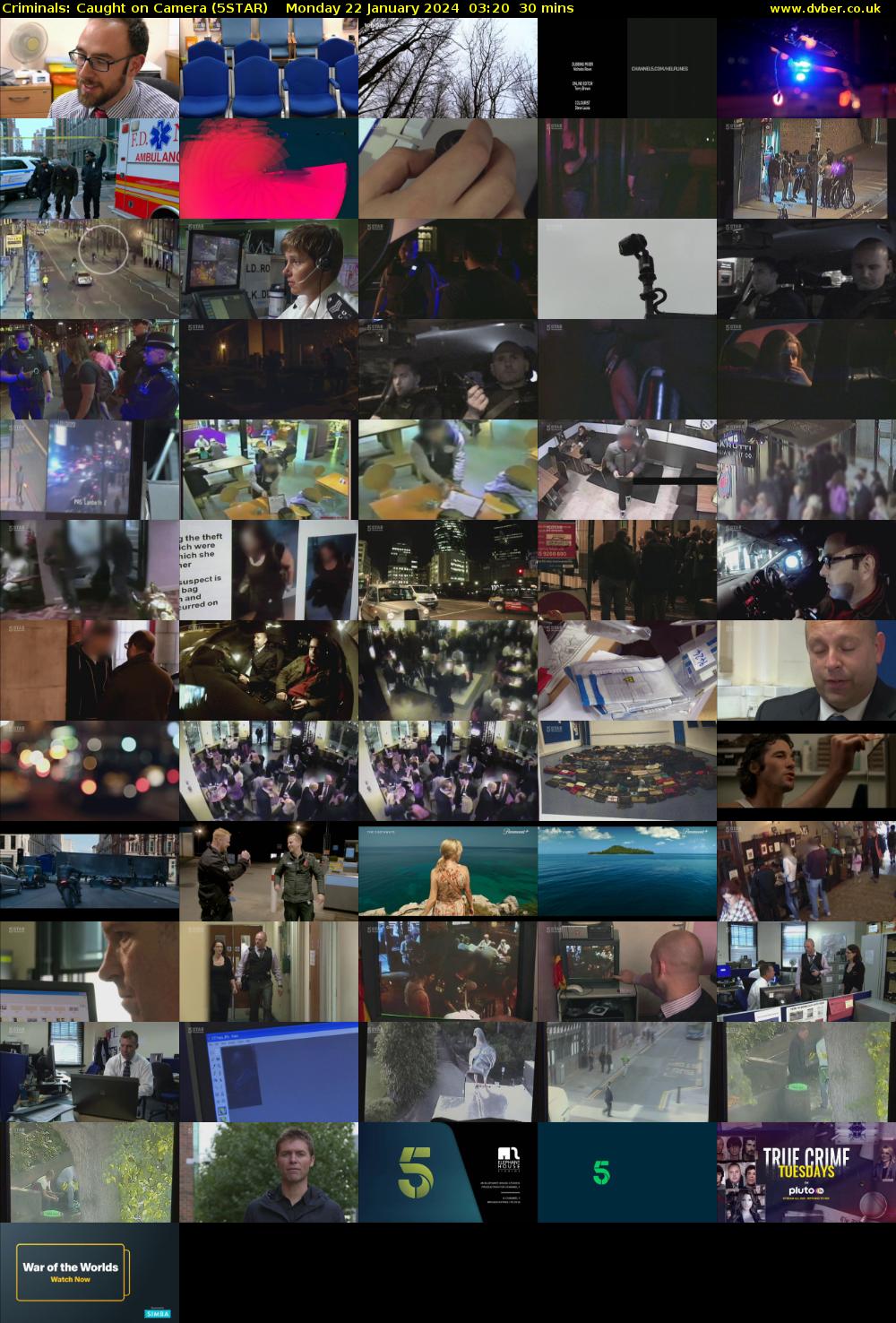 Criminals: Caught On Camera (5STAR) Monday 22 January 2024 03:20 - 03:50