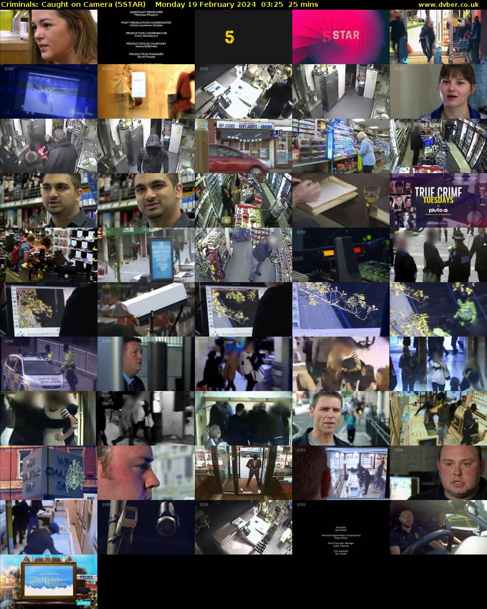 Criminals: Caught On Camera (5STAR) Monday 19 February 2024 03:25 - 03:50