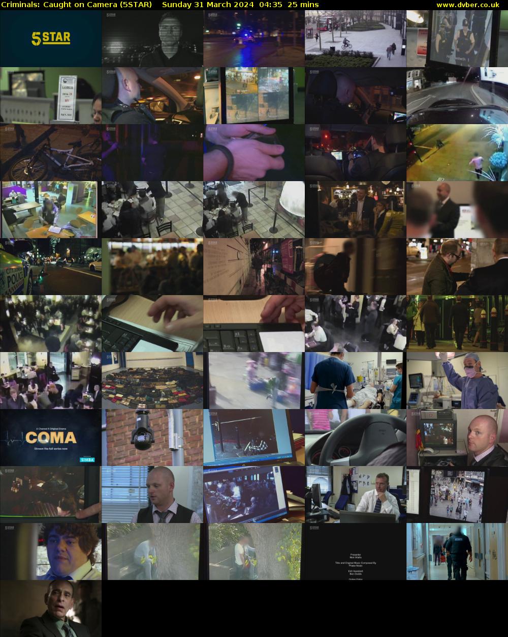 Criminals: Caught On Camera (5STAR) Sunday 31 March 2024 04:35 - 05:00