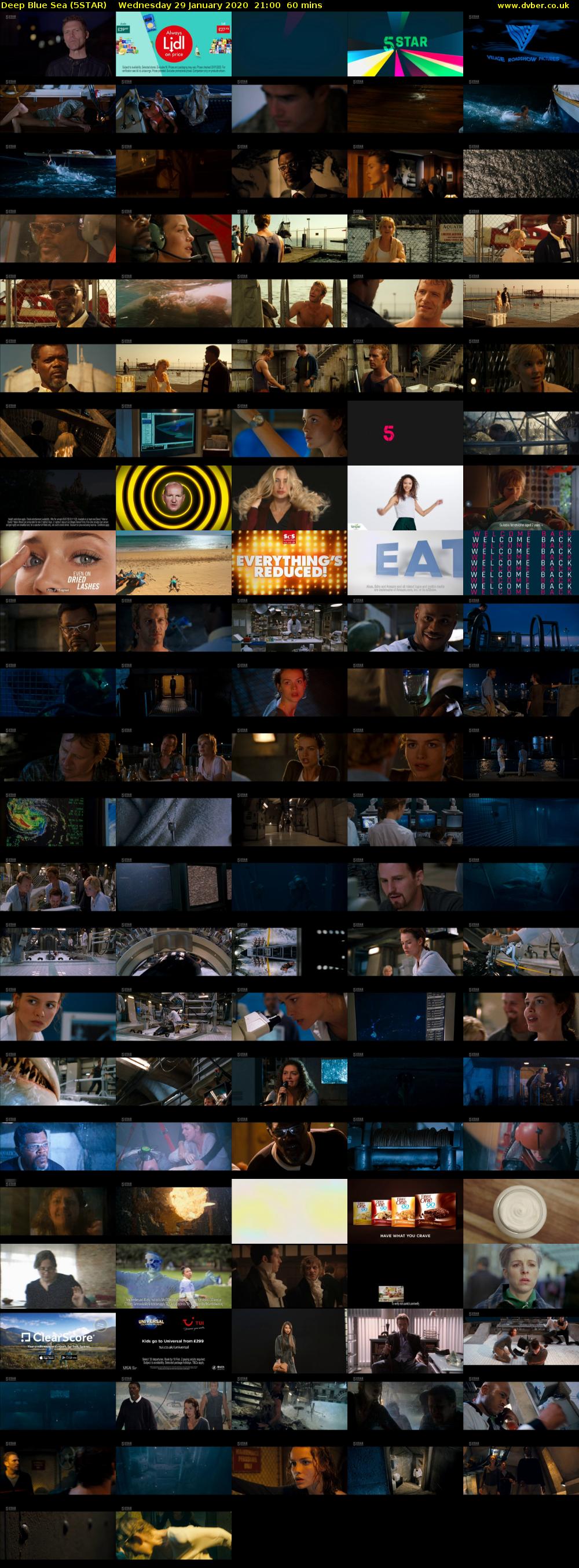 Deep Blue Sea (5STAR) Wednesday 29 January 2020 21:00 - 22:00