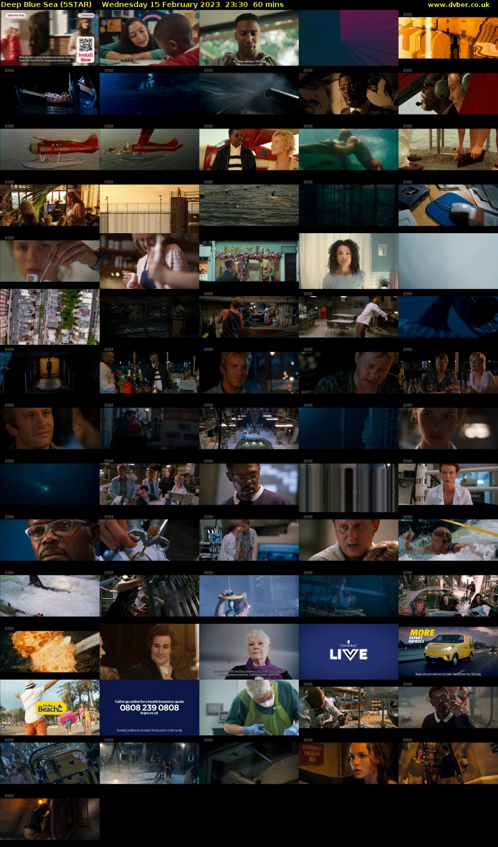 Deep Blue Sea (5STAR) Wednesday 15 February 2023 23:30 - 00:30