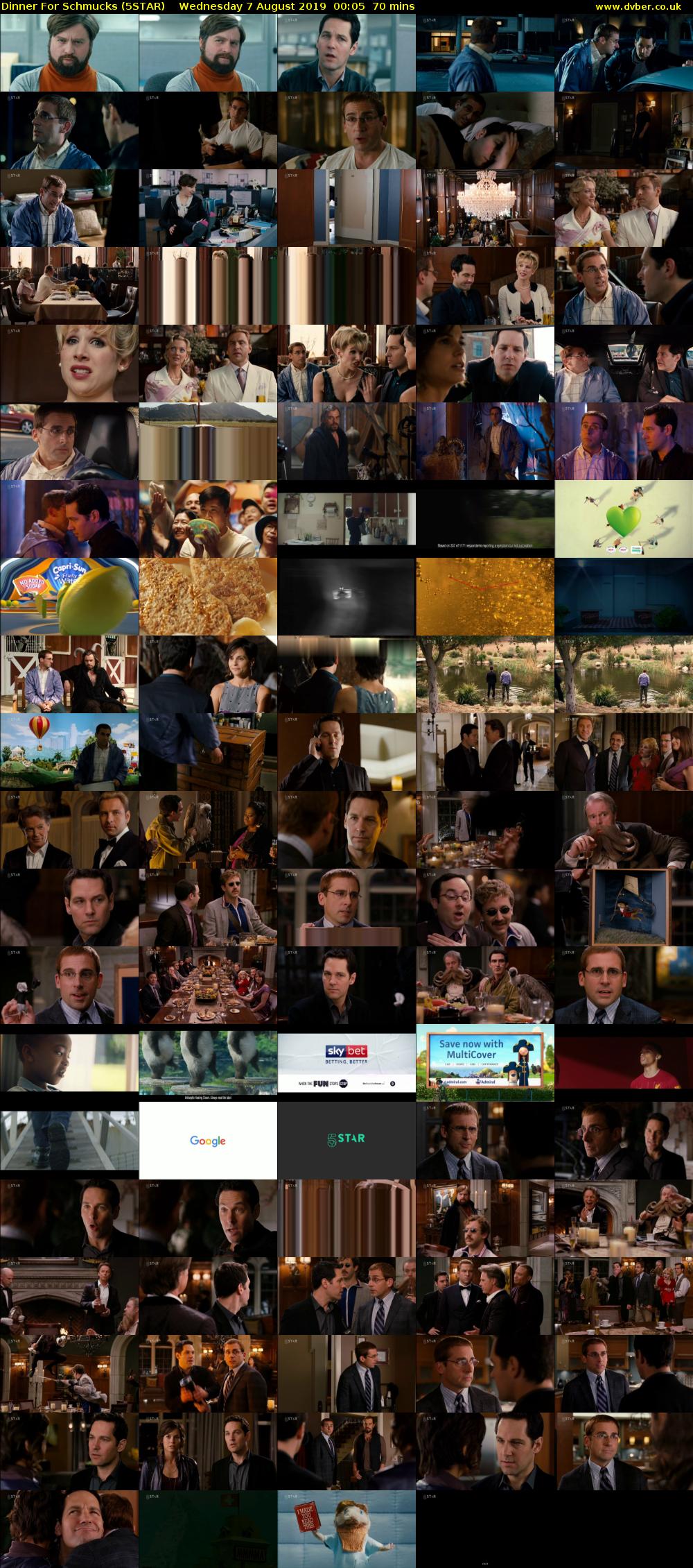 Dinner For Schmucks (5STAR) Wednesday 7 August 2019 00:05 - 01:15