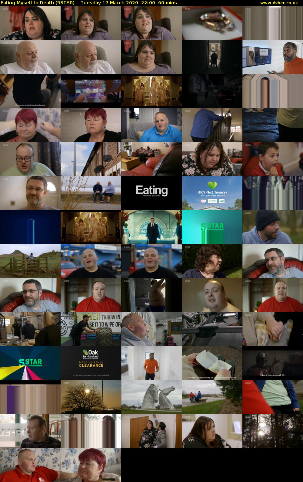 Eating Myself to Death (5STAR) Tuesday 17 March 2020 22:00 - 23:00