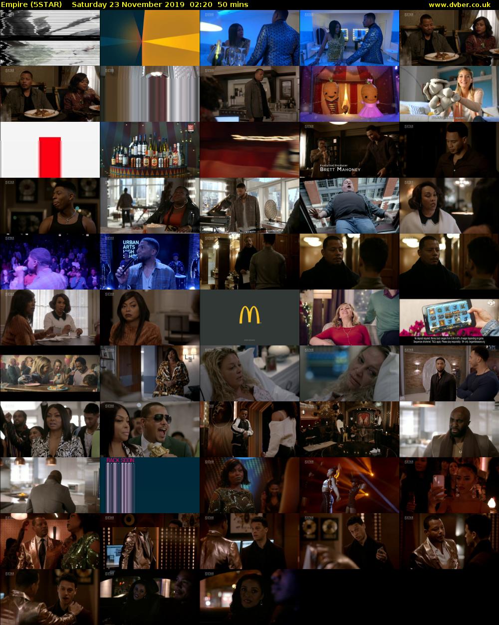 Empire (5STAR) Saturday 23 November 2019 02:20 - 03:10