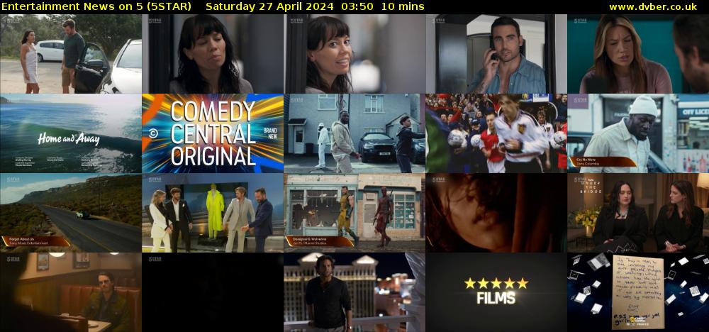 Entertainment News on 5 (5STAR) Saturday 27 April 2024 03:50 - 04:00