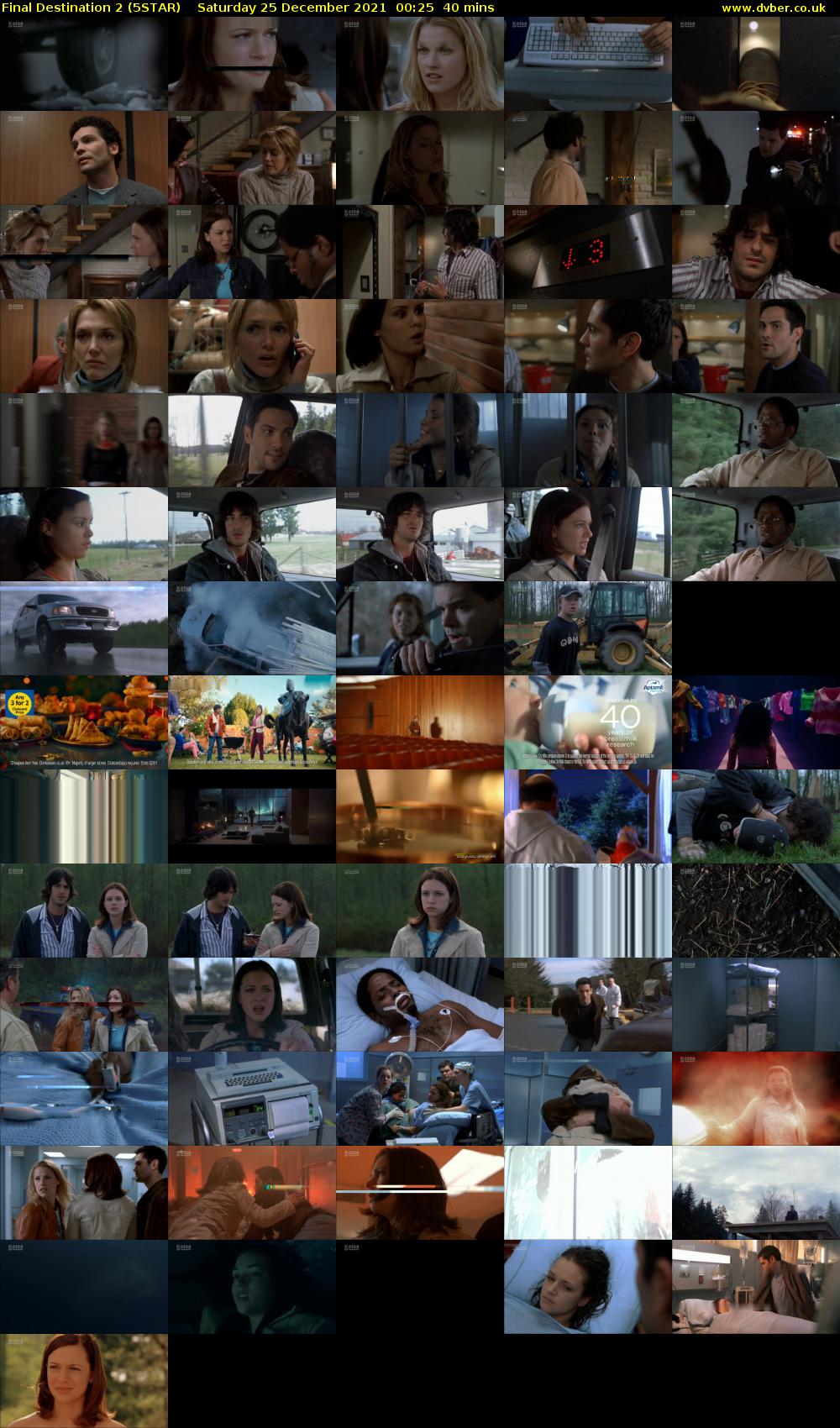 Final Destination 2 (5STAR) Saturday 25 December 2021 00:25 - 01:05