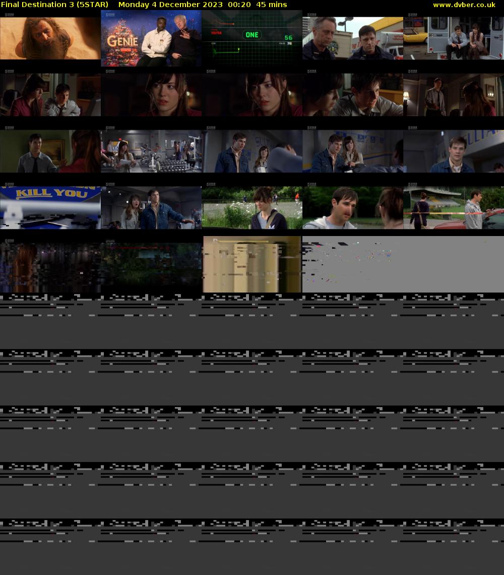 Final Destination 3 (5STAR) Monday 4 December 2023 00:20 - 01:05