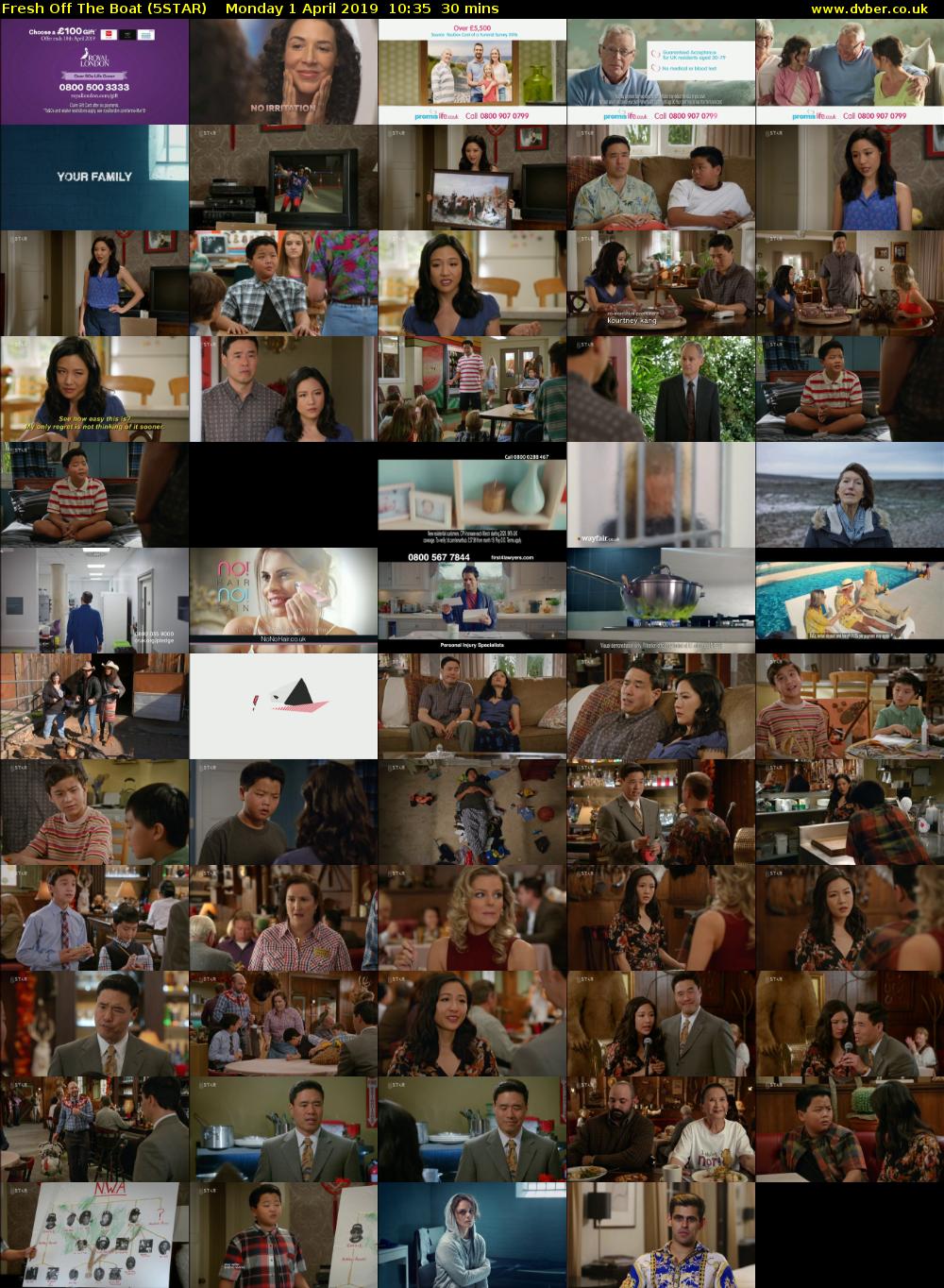 Fresh Off the Boat (5STAR) Monday 1 April 2019 10:35 - 11:05
