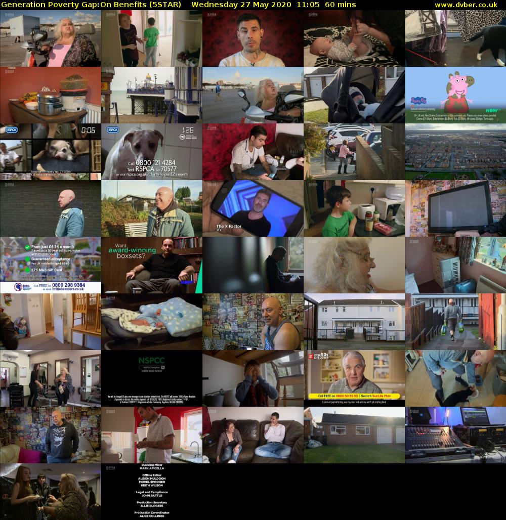 Generation Poverty Gap:On Benefits (5STAR) Wednesday 27 May 2020 11:05 - 12:05