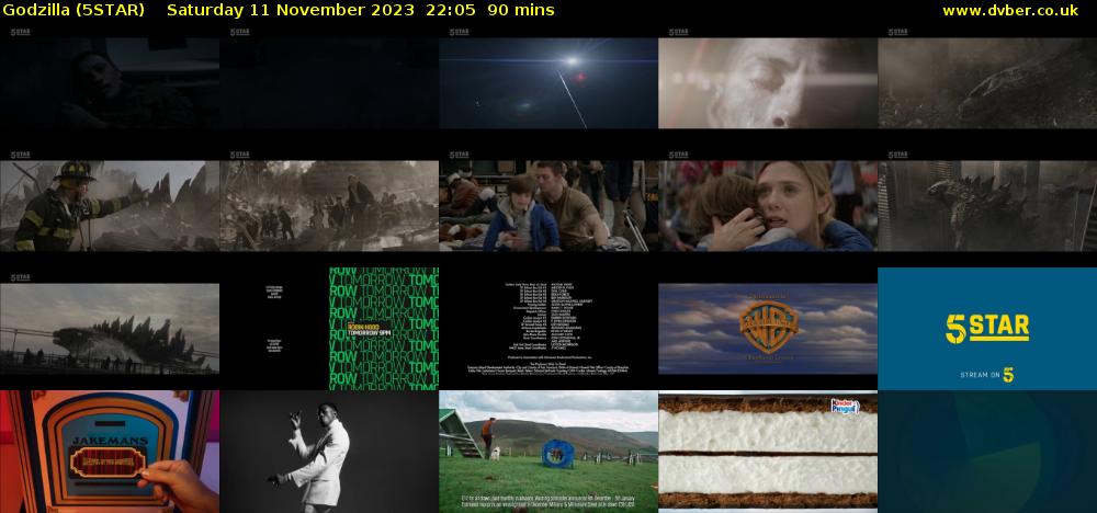 Godzilla (5STAR) Saturday 11 November 2023 22:05 - 23:35