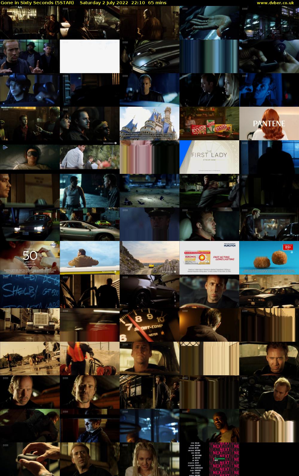 Gone In Sixty Seconds (5STAR) Saturday 2 July 2022 22:10 - 23:15
