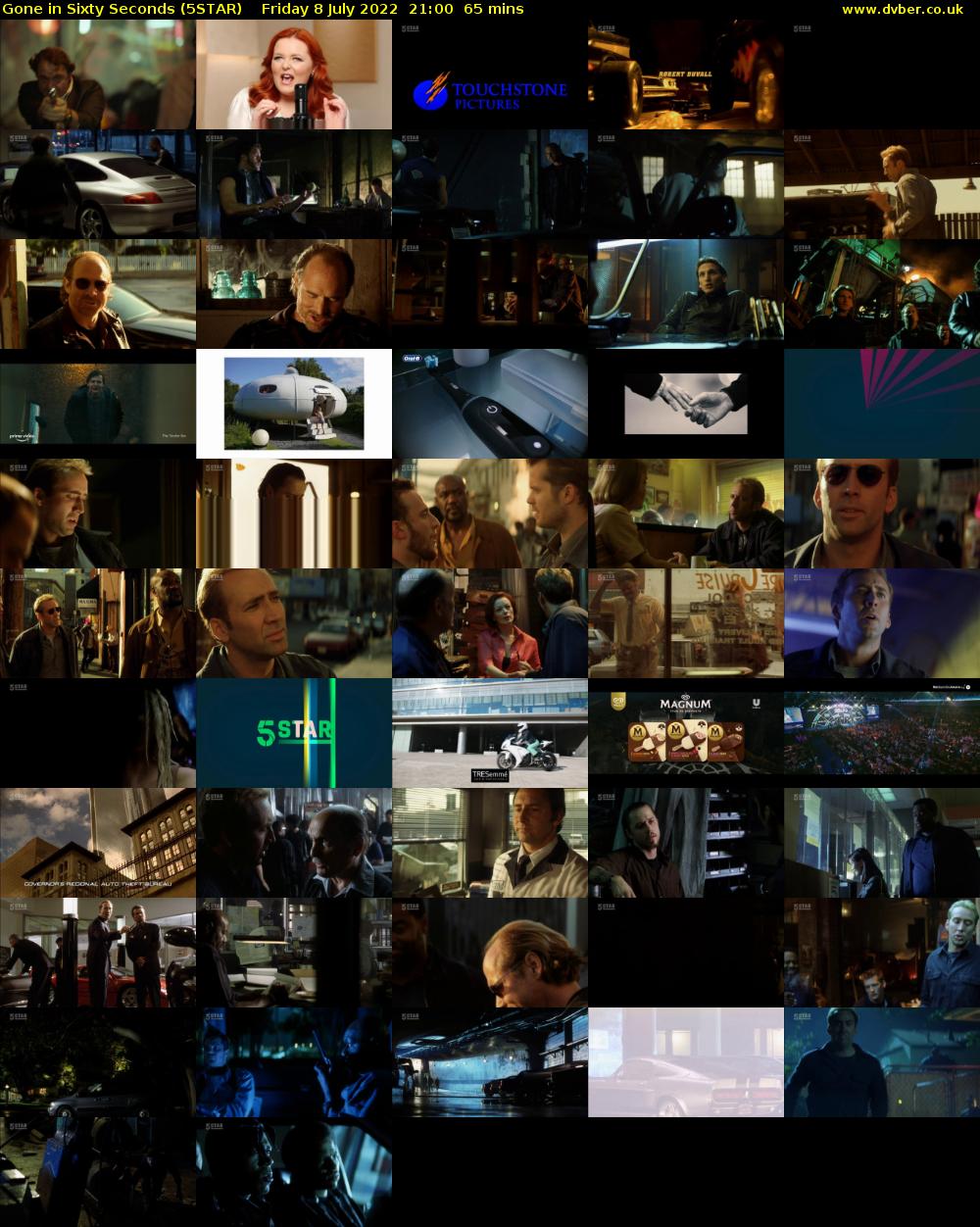 Gone In Sixty Seconds (5STAR) Friday 8 July 2022 21:00 - 22:05