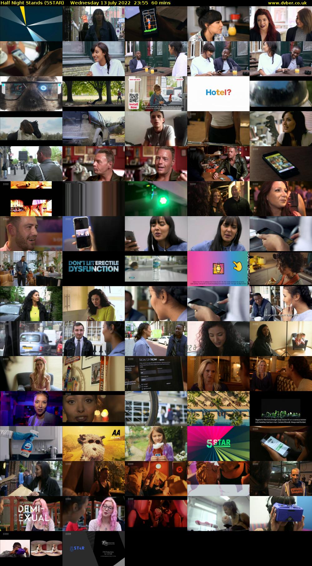 Half Night Stands (5STAR) Wednesday 13 July 2022 23:55 - 00:55
