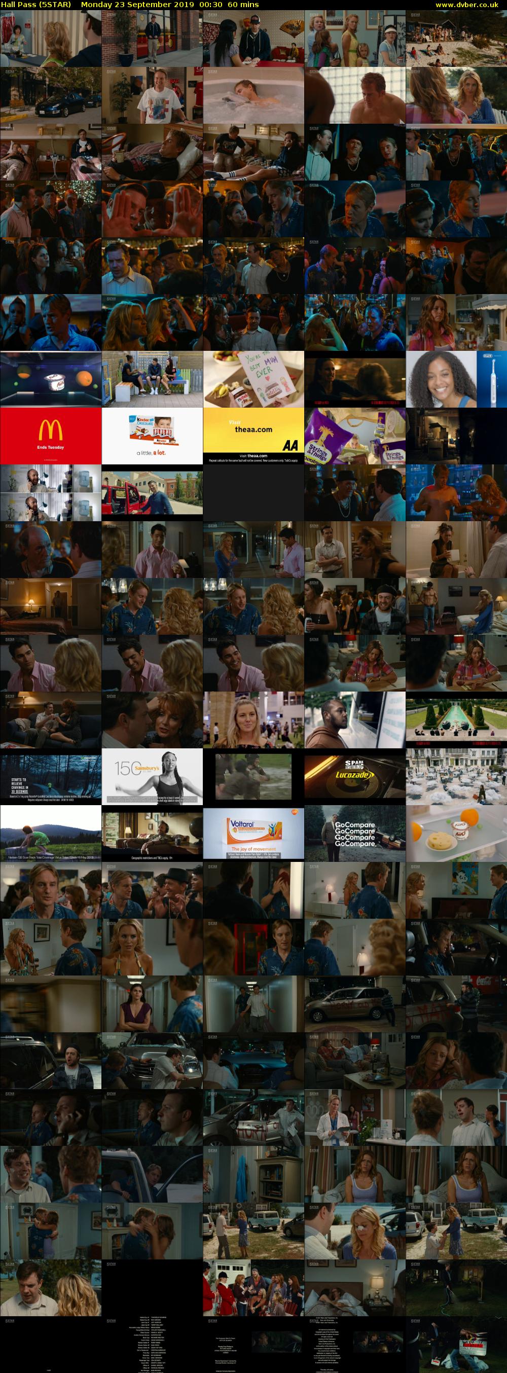 Hall Pass (5STAR) Monday 23 September 2019 00:30 - 01:30