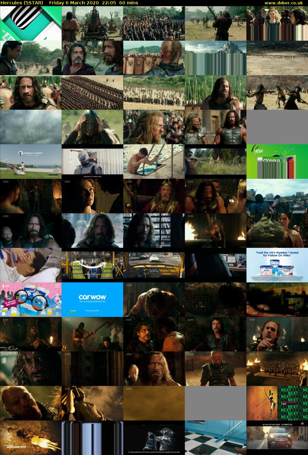 Hercules (5STAR) Friday 6 March 2020 22:05 - 23:05