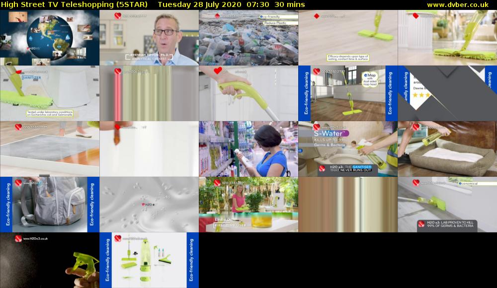 High Street TV Teleshopping (5STAR) Tuesday 28 July 2020 07:30 - 08:00