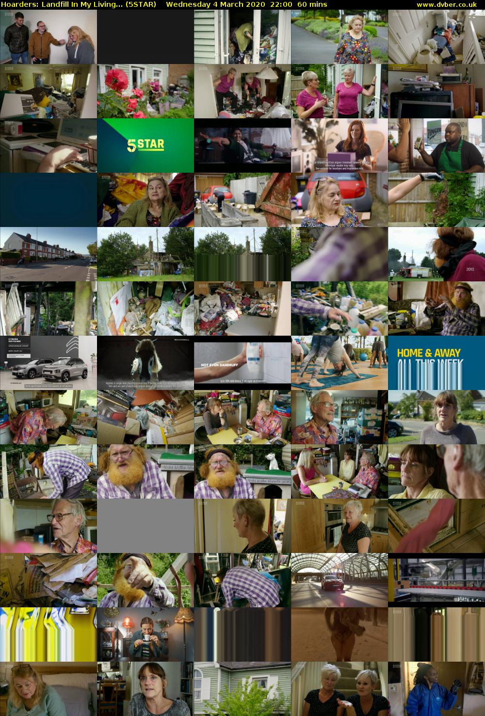 Hoarders: Landfill In My Living... (5STAR) Wednesday 4 March 2020 22:00 - 23:00