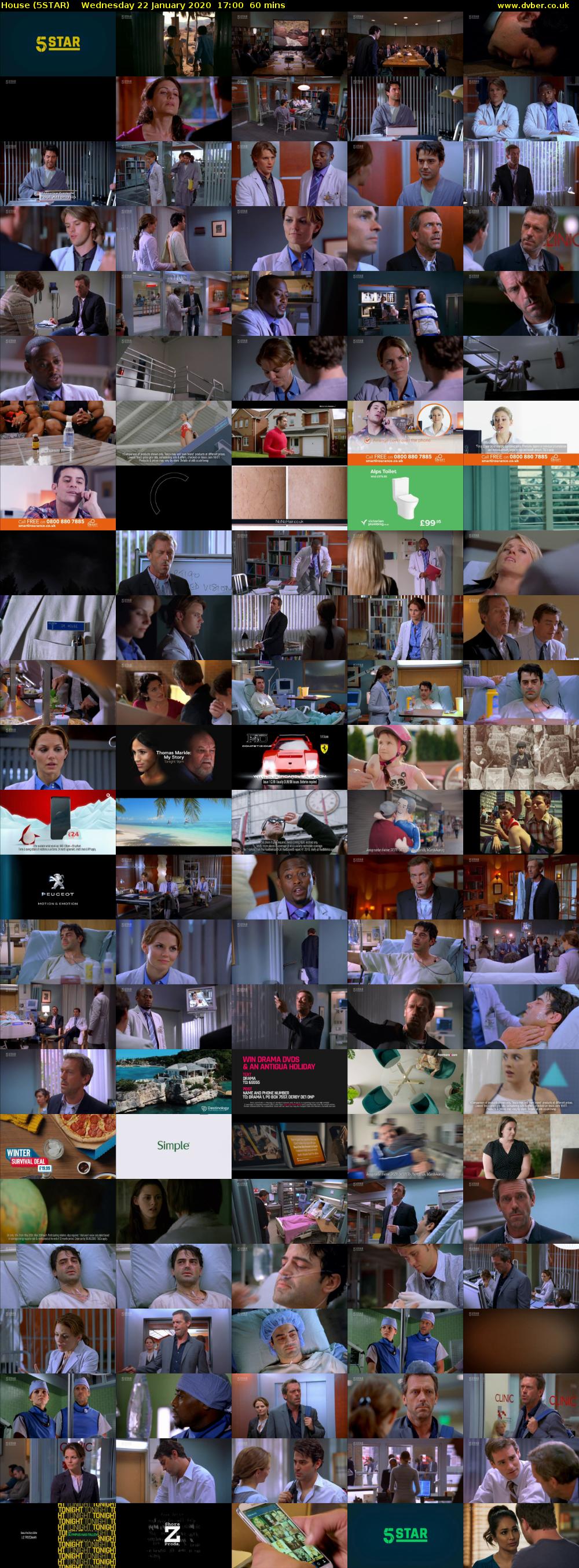 House (5STAR) Wednesday 22 January 2020 17:00 - 18:00